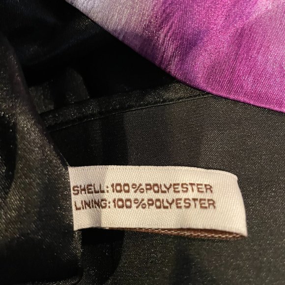 Walter Baker Sz Medium NWT Purple Watercolor Open Back Kimono Knee Length Dress - Picture 12 of 13